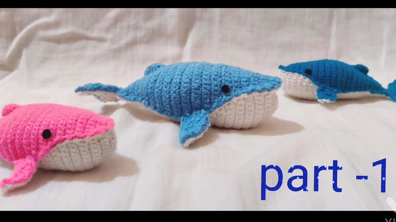 Crochet Easy Whale Amigurumi Tutorial./Crochet Cute Whale . part -1 .🐋🐋🐋