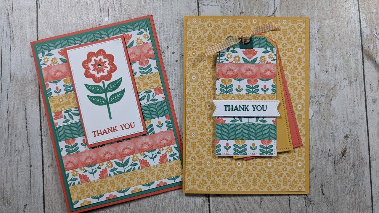 Making cards from scraps of paper - using Sweet Symmetry from Stampin' Up!