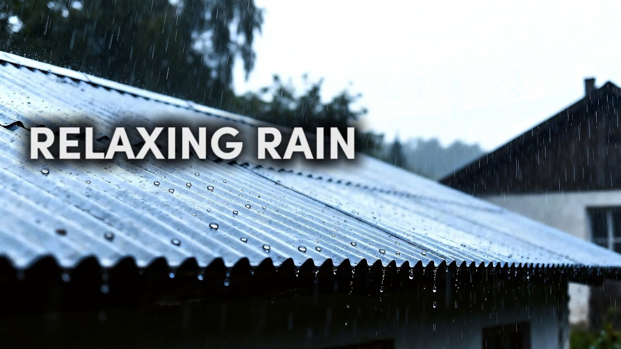 3 Hours Heavy Rain on Tin Roof 🌧️ Relaxing Rain Sounds for Deep Sleep & Stress Relief