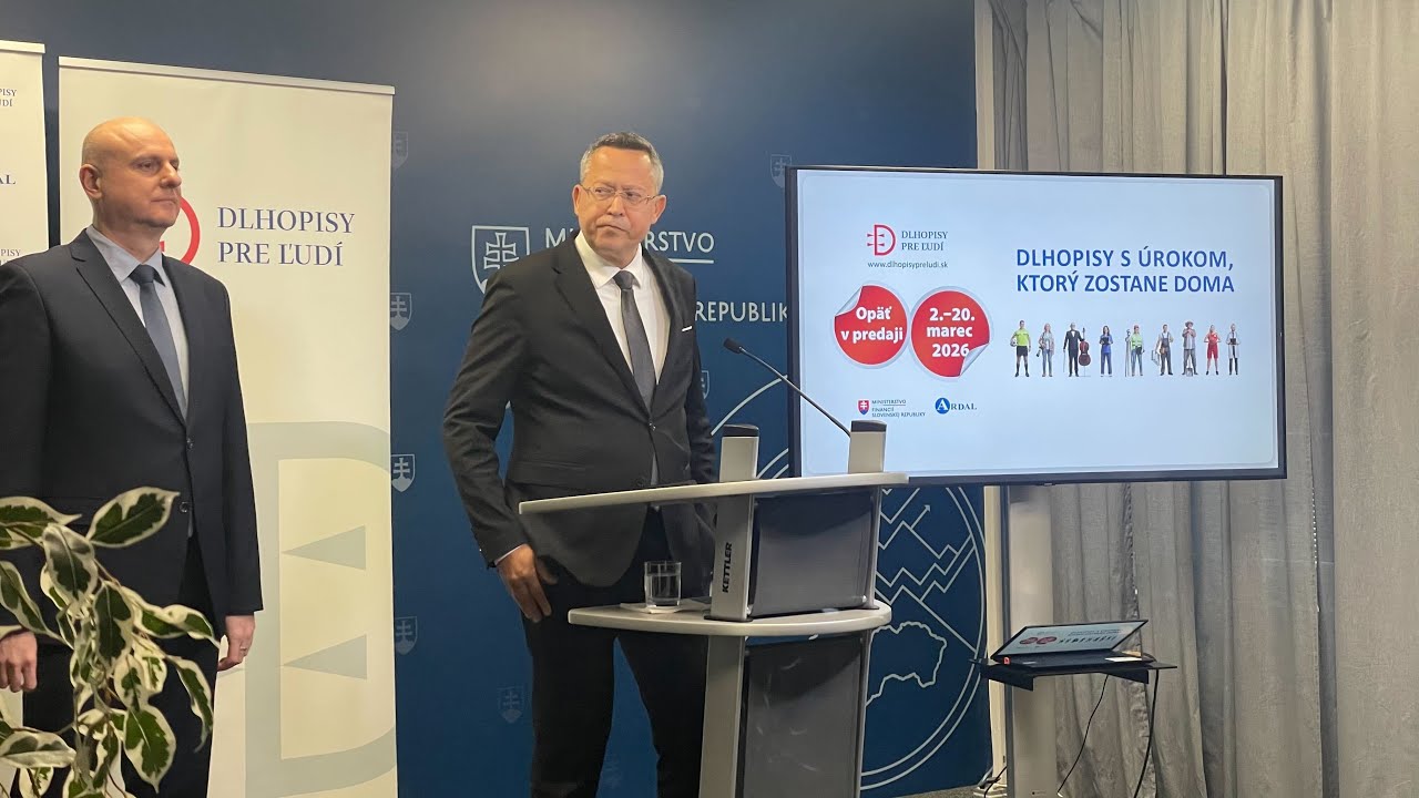Live 🔴 Minister financi&iacute; Ladislav Kamenick&yacute; predstavuje nov&uacute; emisiu Dlhopisov pre ľud&iacute;