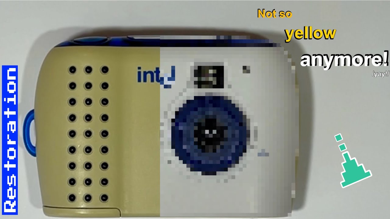 The magic of retrobrighting! | Intel Camera CS630 restoration