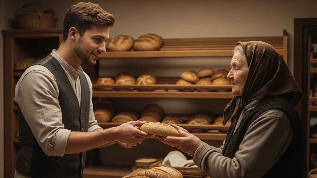 Eine arme Frau wollte nur Brot kaufen – der Besitzer sagte: Setzen Sie sich und essen Sie.