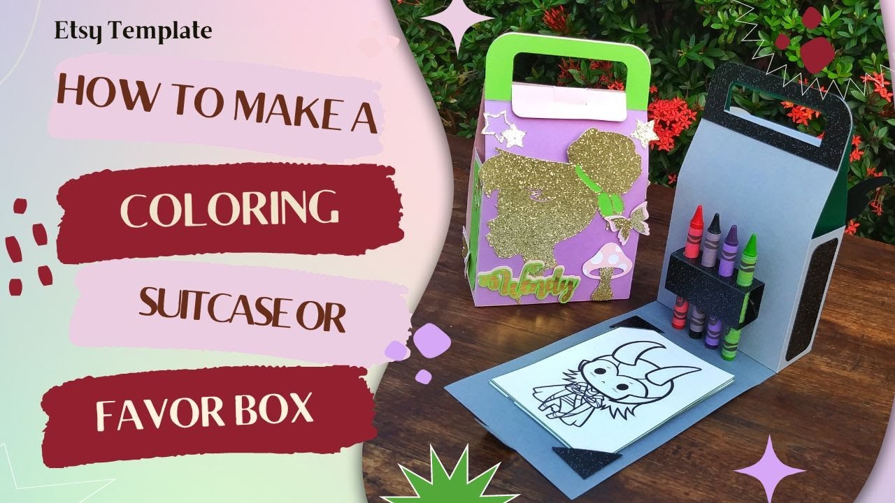 Make with me This Amazing Coloring Suitcase Box - Coloring Activity Box Tutorial