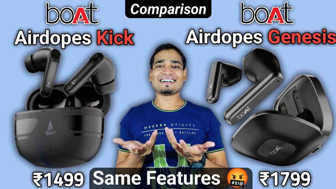 Boat Airdopes Kick vs Boat Airdopes Genesis | 75Hr Battery | 50ms Latency | top earbuds under 2000