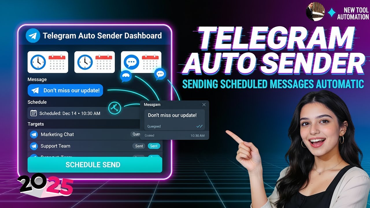 Telegram Auto Sender & Scheduler | Auto Send Scheduled Messages to Telegram Groups