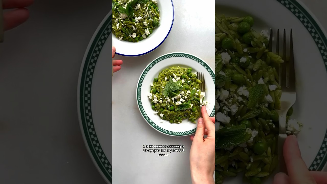 Arugula Orzo with Feta, Lemon & Mint