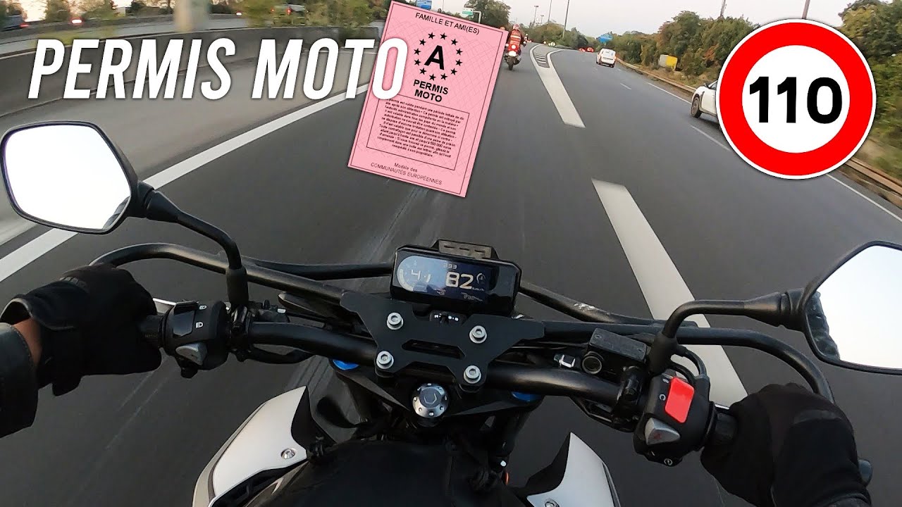 MA PREMIER SUR L'AUTOROUTE PERMIS MOTO A2 !