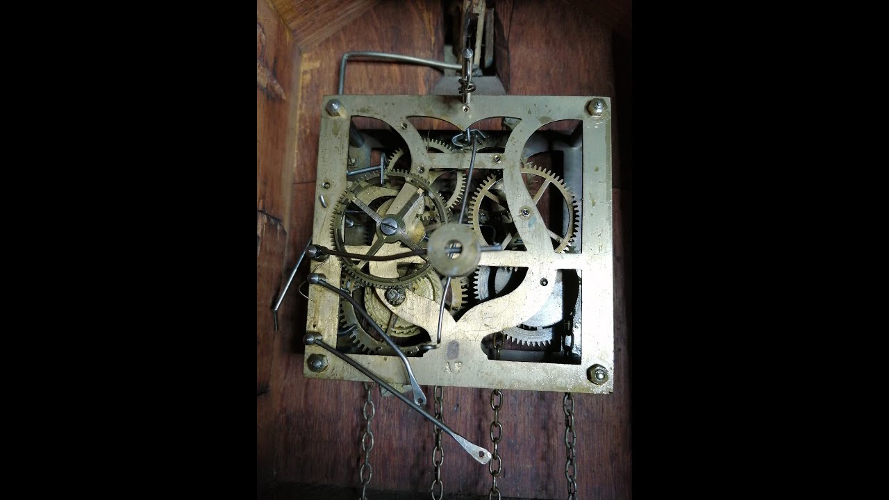 Working on my 1880ish Alexnder Fleig after the hunt, hunters cuckoo clock