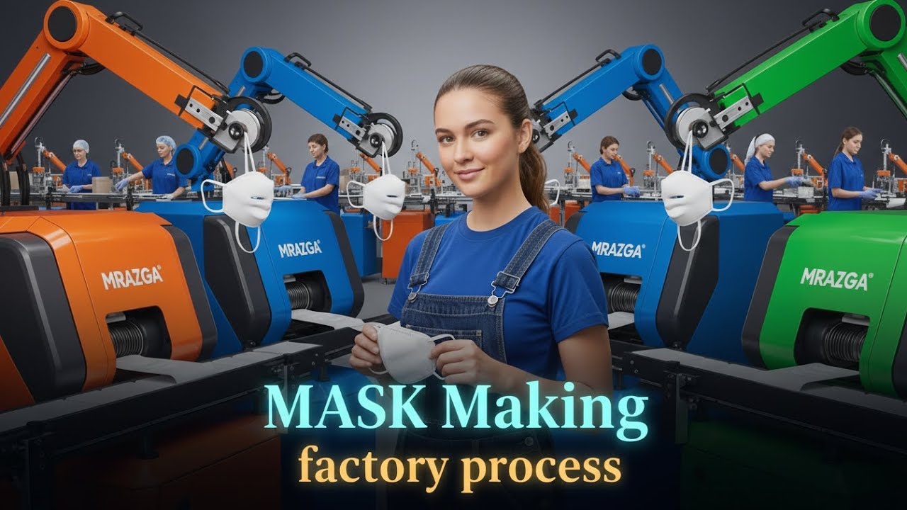 How Face masks are made - Automated medical manufacturing process