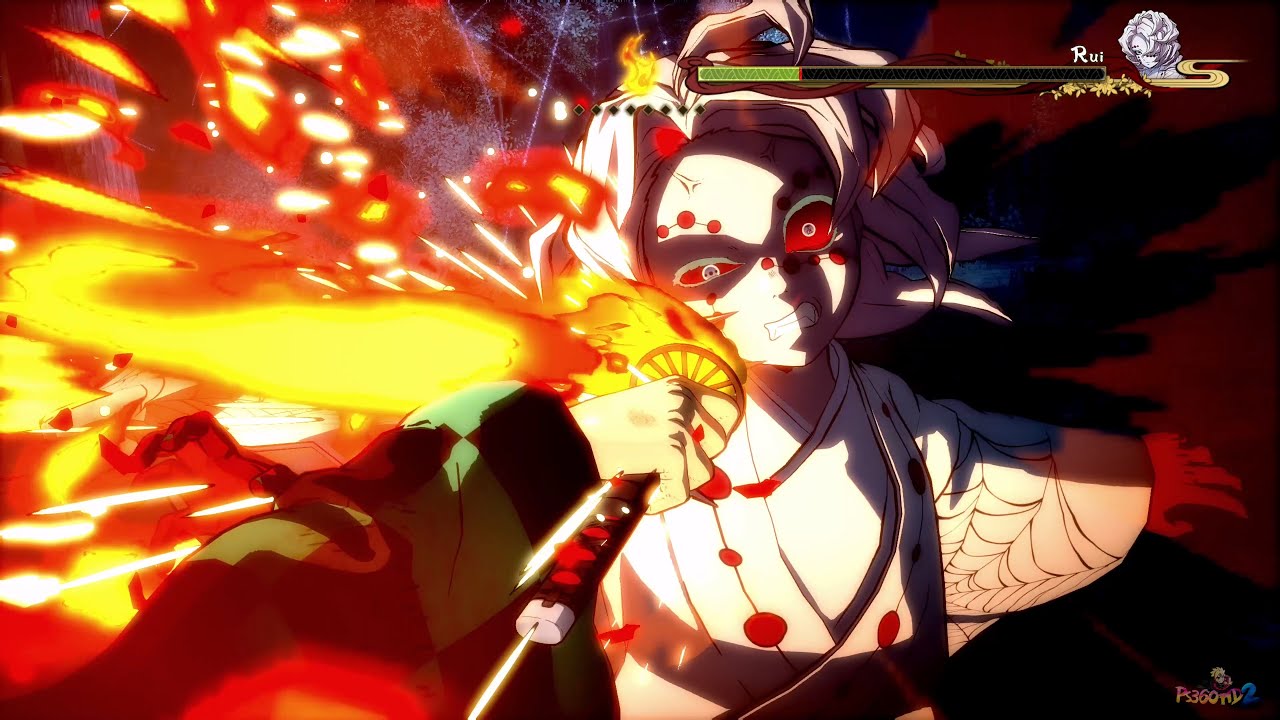 Demon Slayer Hinokami Chronicles - Геймплей битвы с боссом Танджиро против Руи (ENG DUB) (4k 60 к...