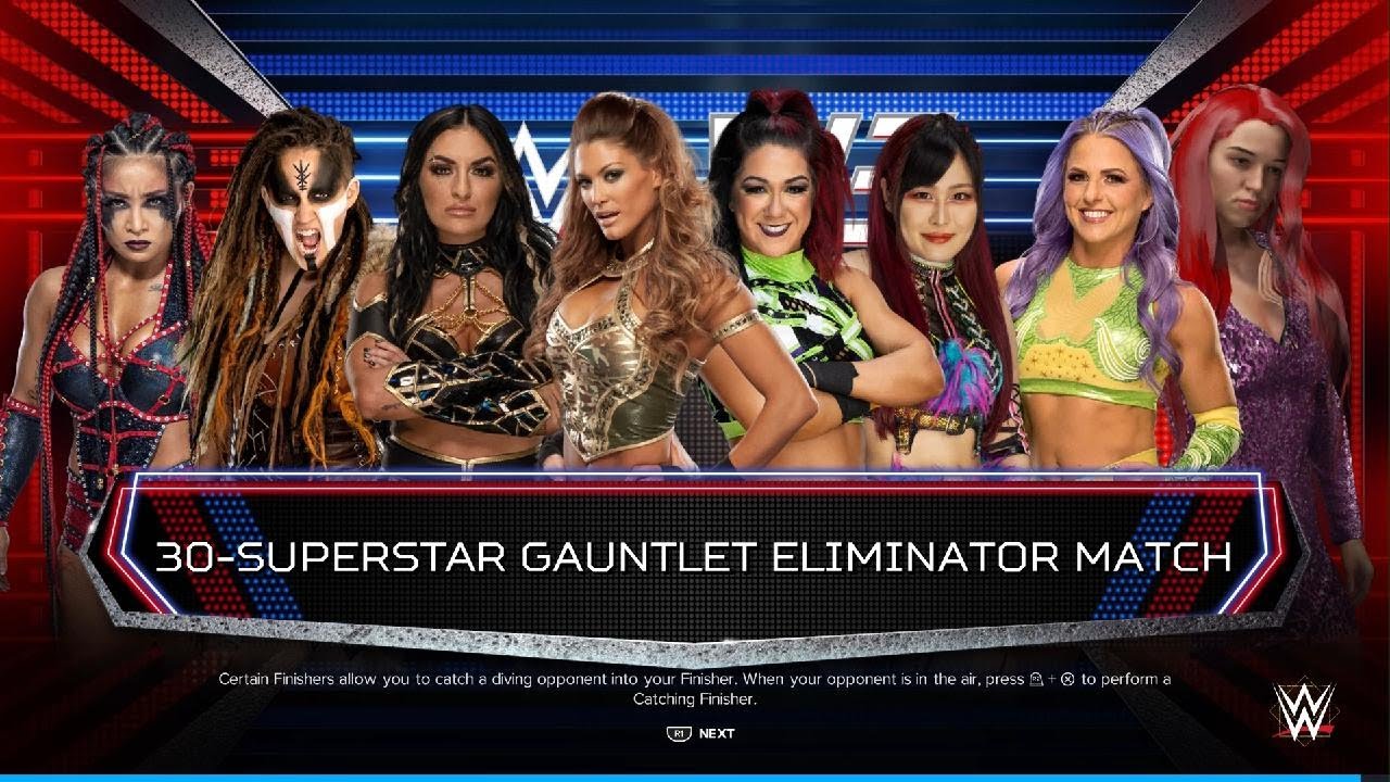 WWE 2K24 - 30 woman gauntlet Match