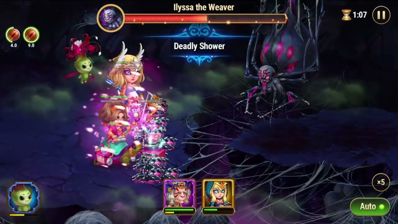 Hero Wars - Artemis and Martha VS Ilyssa The Weaver LVL70