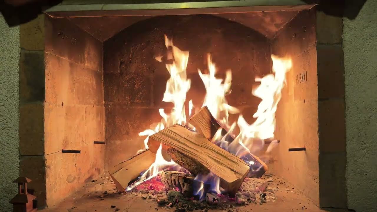 4K Cozy Stone Fireplace at Night &bull; 1 Hour Real Outdoor Gazebo Ambience NO AI