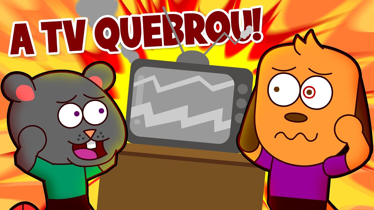 Dogo e Ratch em A TV QUEBROU! | Desenho animado em português