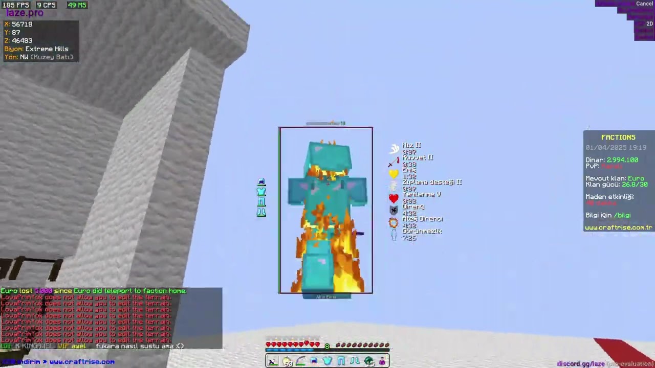 CraftRise Factions Randuman Avı - Laze Pro #craftrise #factions #zeyrox