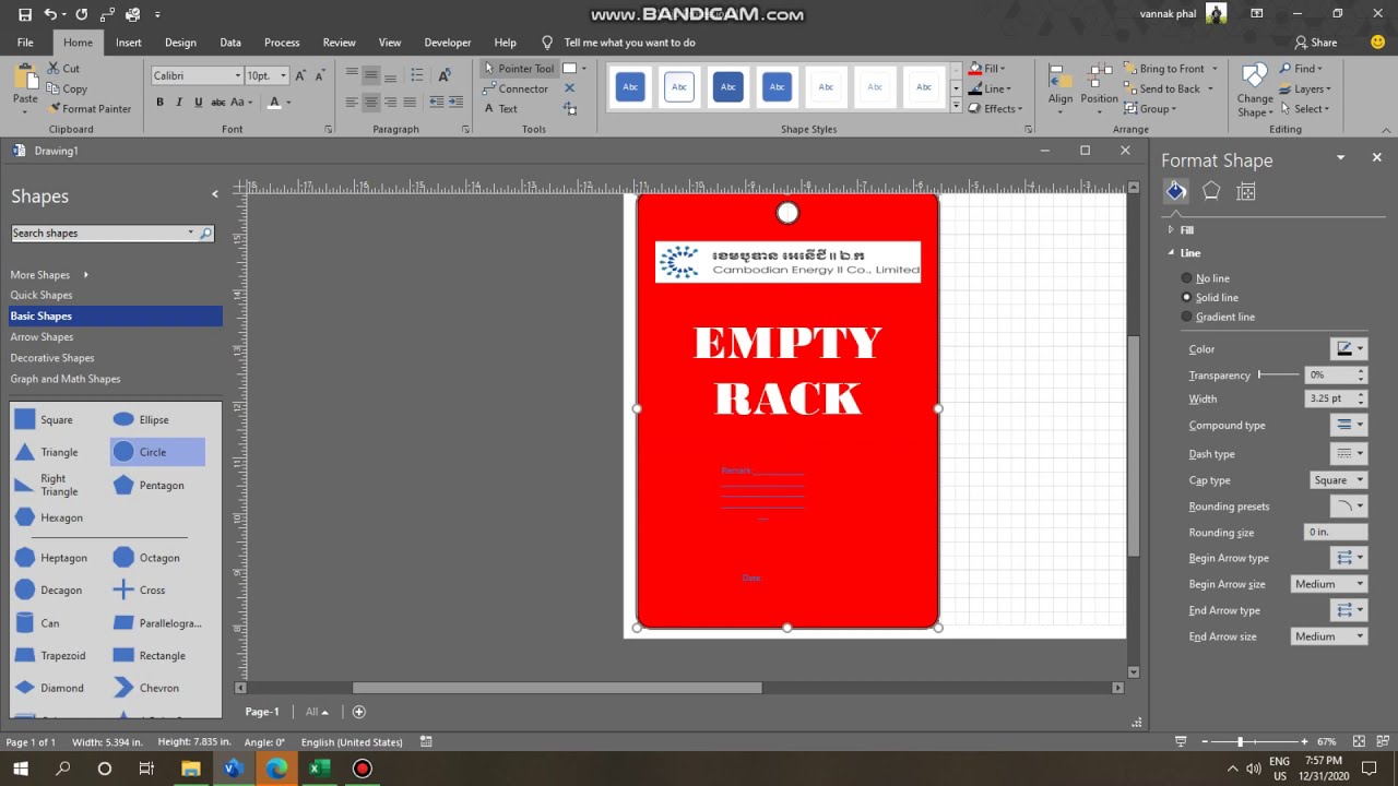 How to create Super High Solution Safety Tag with Visio
