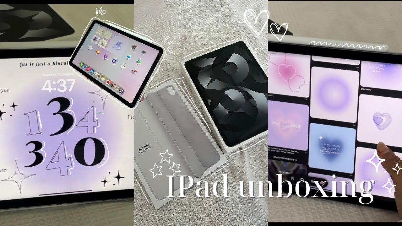 set up my new ipad air with me🎧