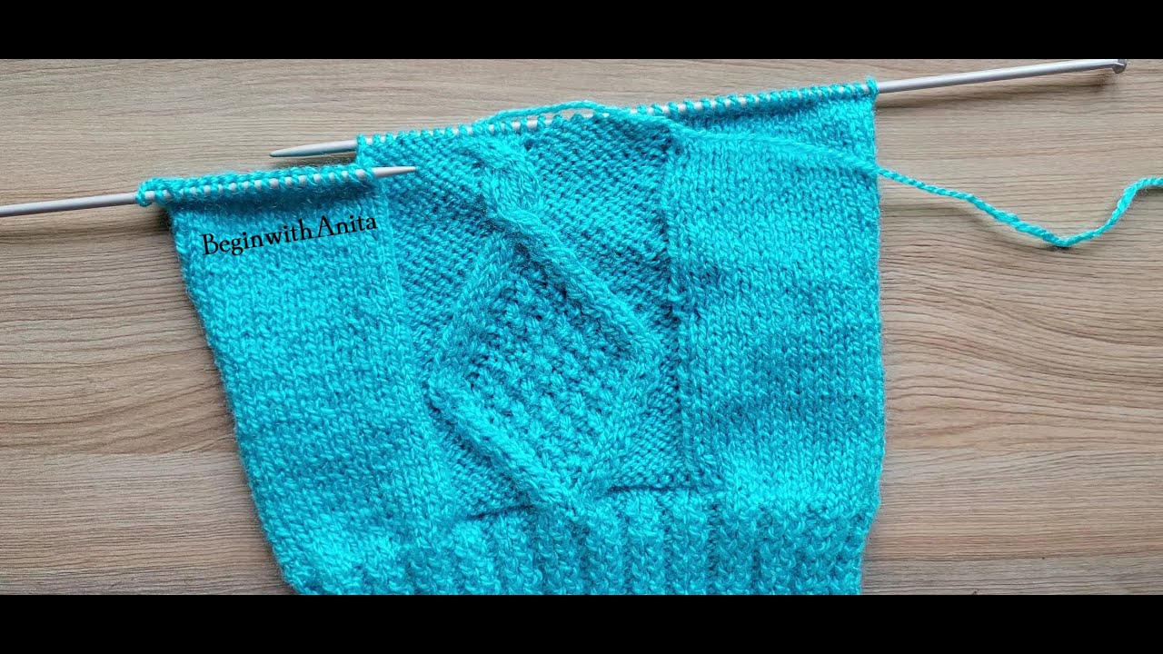 Diamond/Cable knitting pattern || single colour knittng design || हिंदी में || #tutorial 314