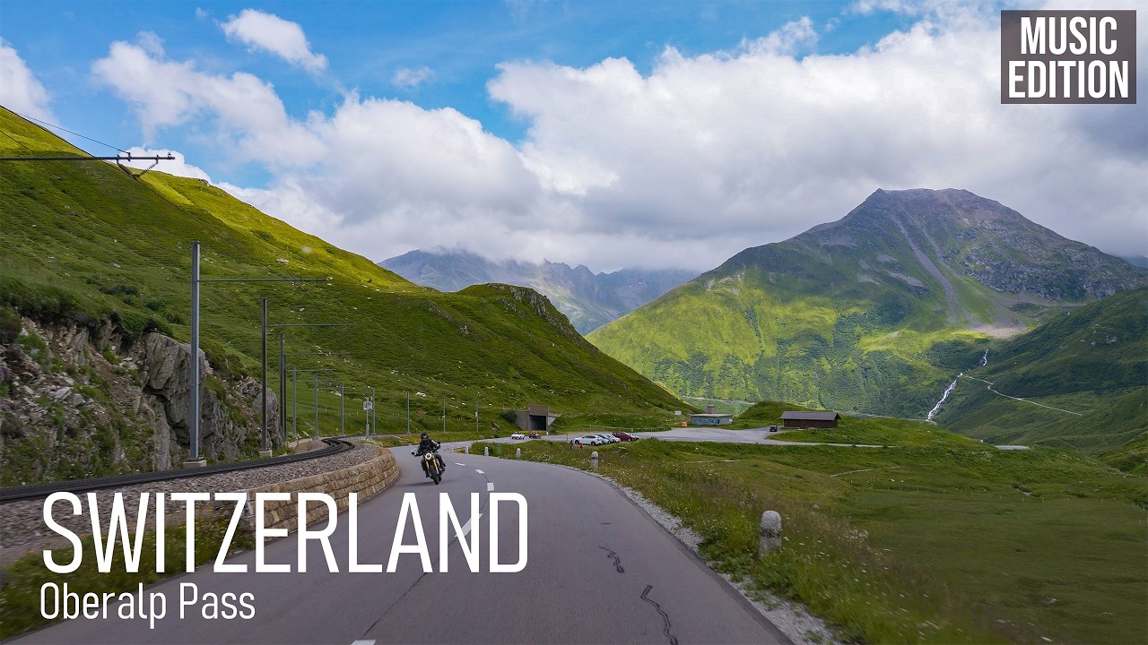Oberalp Pass Scenic Drive 4K with Relaxing Music | Andermatt to Trun, Switzerland