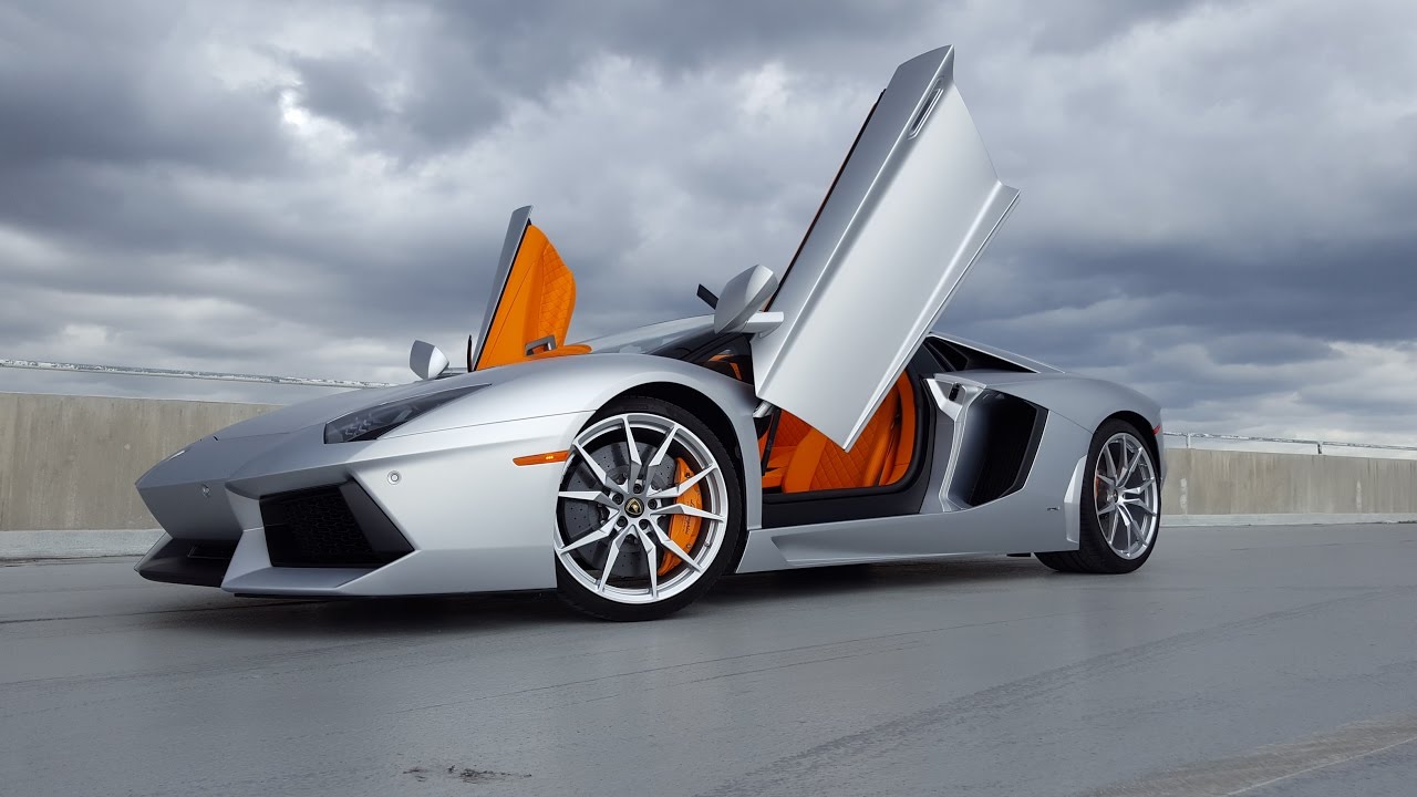 Lamborghini Aventador LP700-4 Matte Silver BEAST Drive Revs stunning Interior at Lamborghini Miami