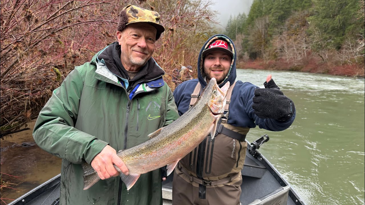 His First Winter Steelhead in 30 YEARS (Oregon Coast Fishing) 