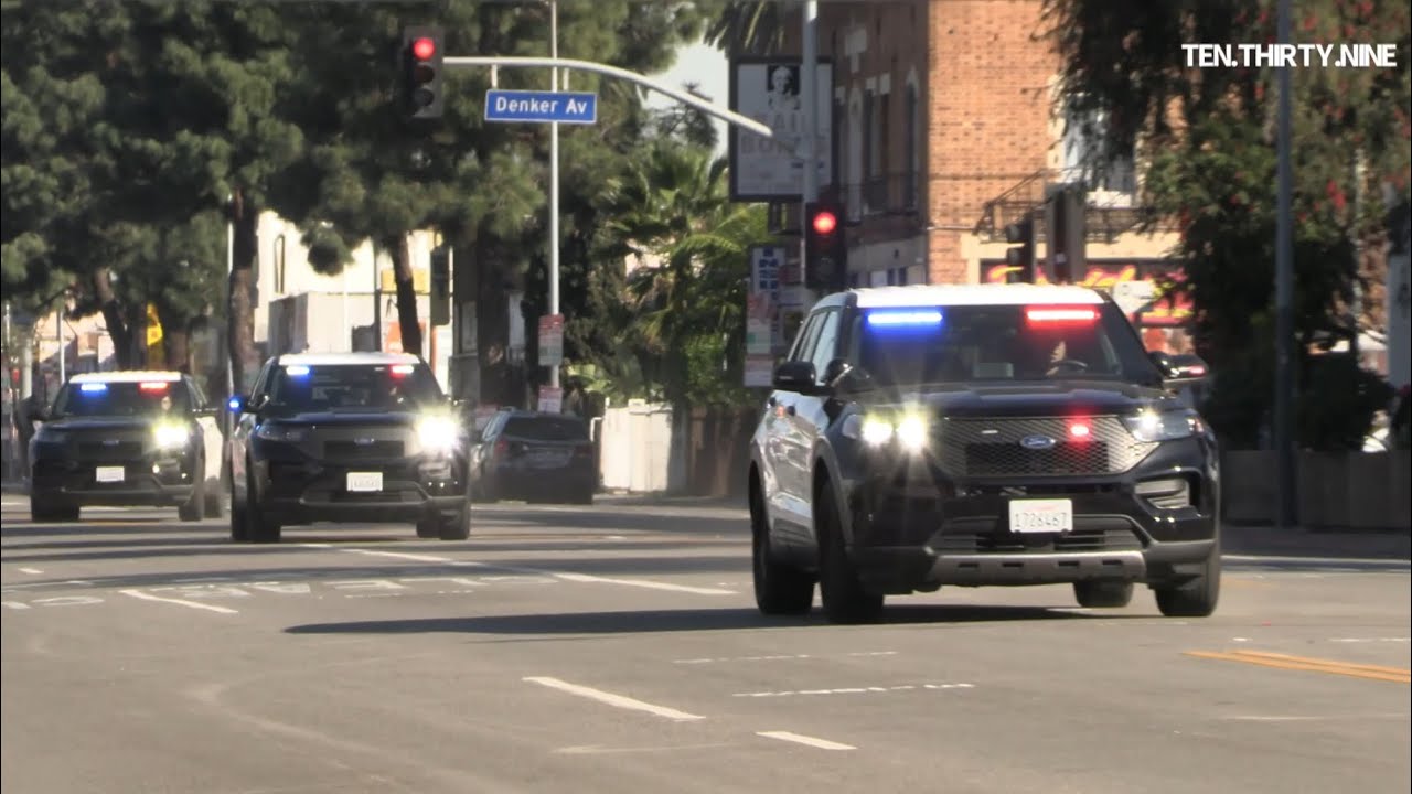 *NEW FPIU GEORGE * LAPD UNITS RESPONDING TO M.L.K DAY PARADE. OFFICER NEEDS HELP RESPONSE!!