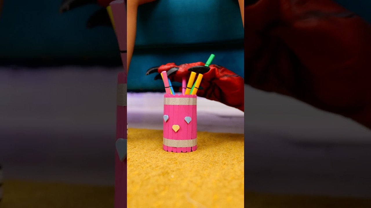 🎯 MAKE a CUTE DESK ORGANIZER! ✏️ #shorts #kids