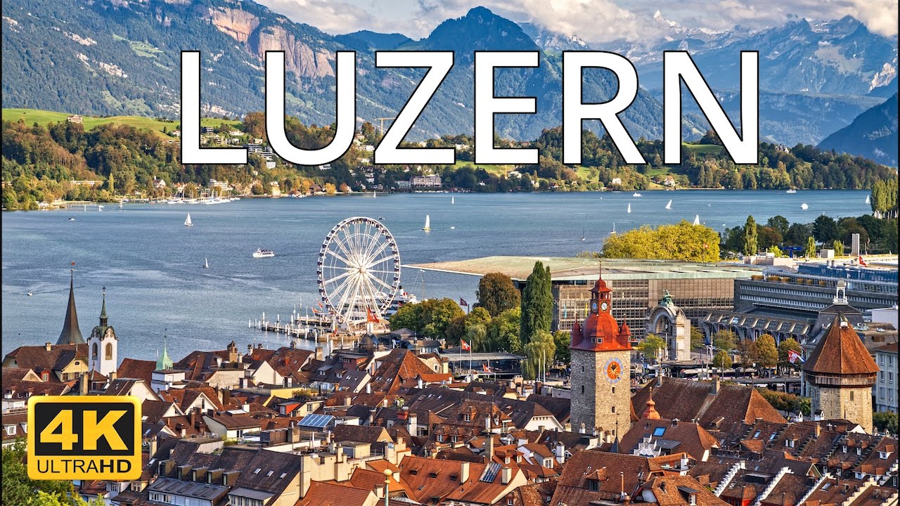 Lucerne ( Luzern ) , Switzerland 🇨🇭| 4K Drone Footage