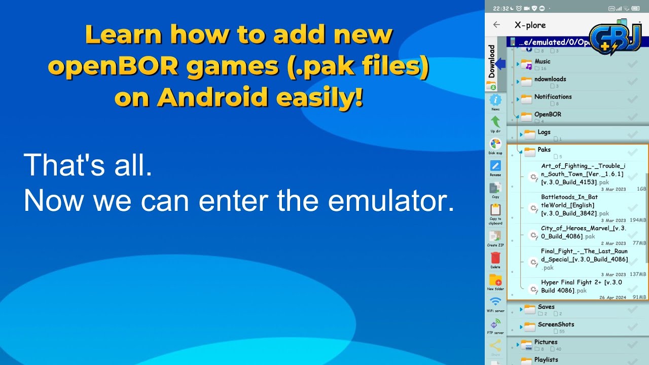 How to Add Games (PAK Files) in openBOR on Android 2025