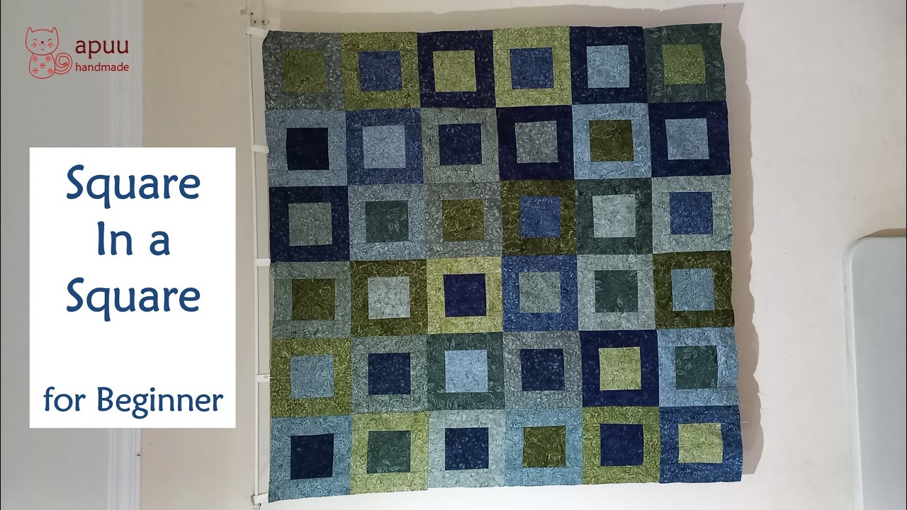 Square in a Square Quilt versi Pemula | DIY | How to make | Tutorial | Patchwork | Quilt | Cheat