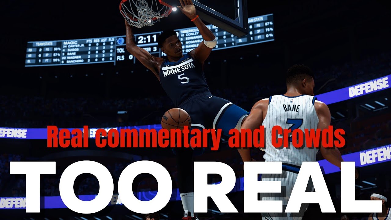 Реалистичные моменты NBA 2K26 с Энтони Эдвардсом и реальными комментариями зрителей