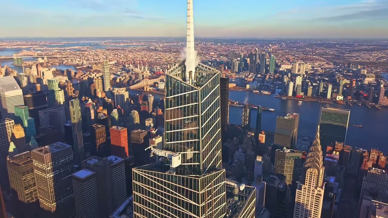 One Vanderbilt tower, midtown Manhattan , aerial views.