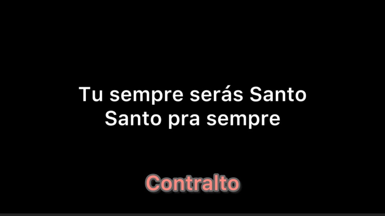Contralto “Santo pra Sempre, Gabriel Guedes” com letra, tom adaptado pra vozes femininas