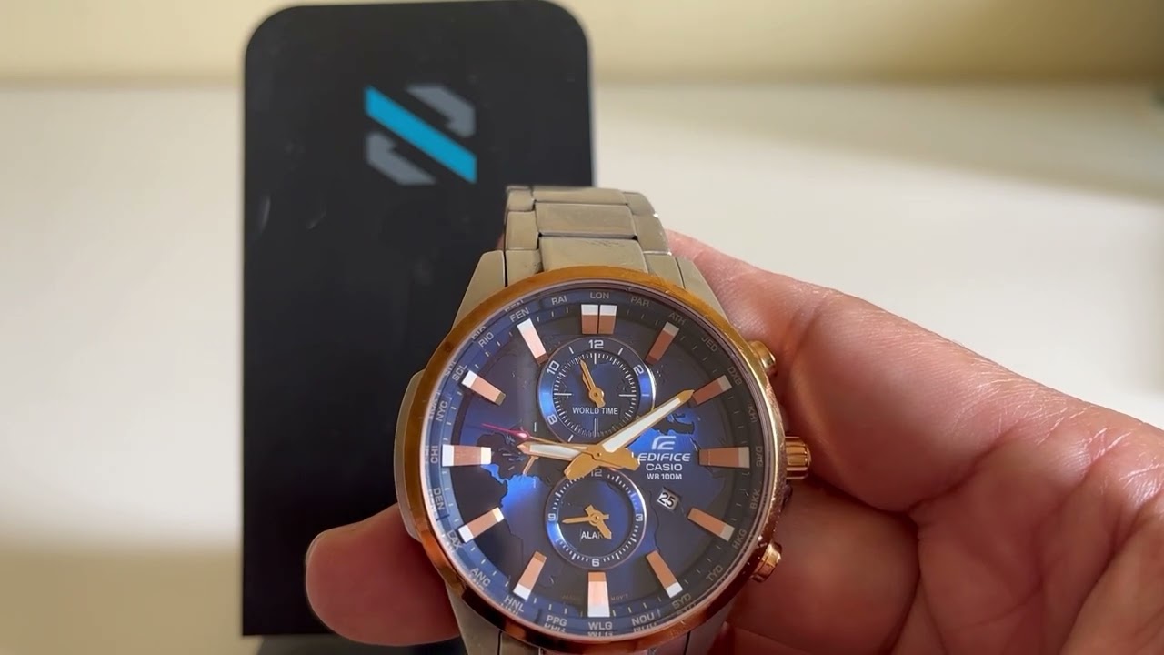 How to reset world clock in Edifice Watch Model#5468 and #5495.