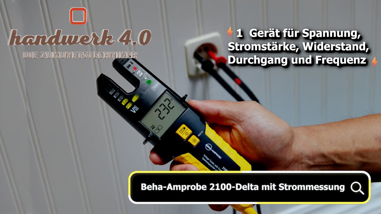 Stromzangen Spannungsprüfer Beha 2100 Delta, Multifunktionsmessegrät, Spannungsprüfung DC bis 1500V