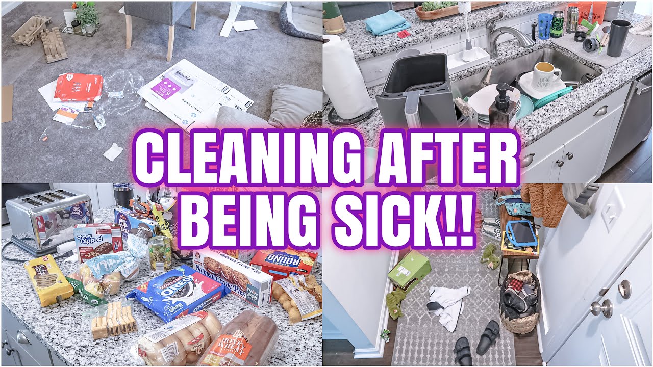 CLEANING AFTER BEING SICK | MESSY HOUSE TRANSFORMATION | EXTREME CLEANING MOTIVATION