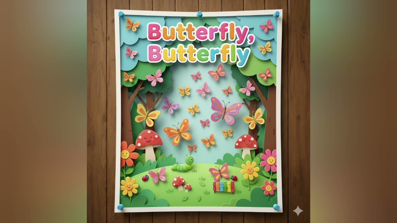 Butterfly song for kids | action song | nursery rhymes and songs