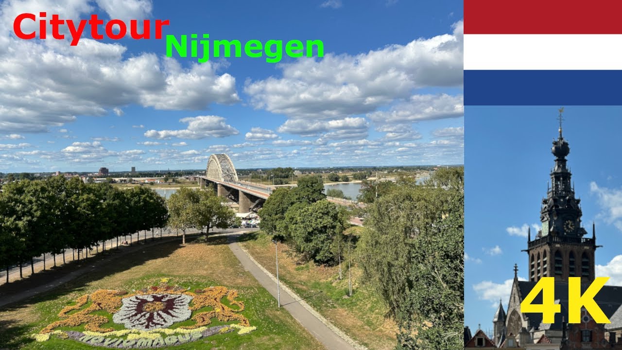 Nijmegen | Kruittoren, Labyrinth, River Waal, The Bastei, Church, and more | The Netherlands [4K]
