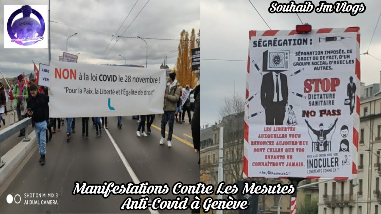 #Passe_Sanitaire #Genève #Liberté Manifestations Contre Les Mesures Anti-Covid à Genève .