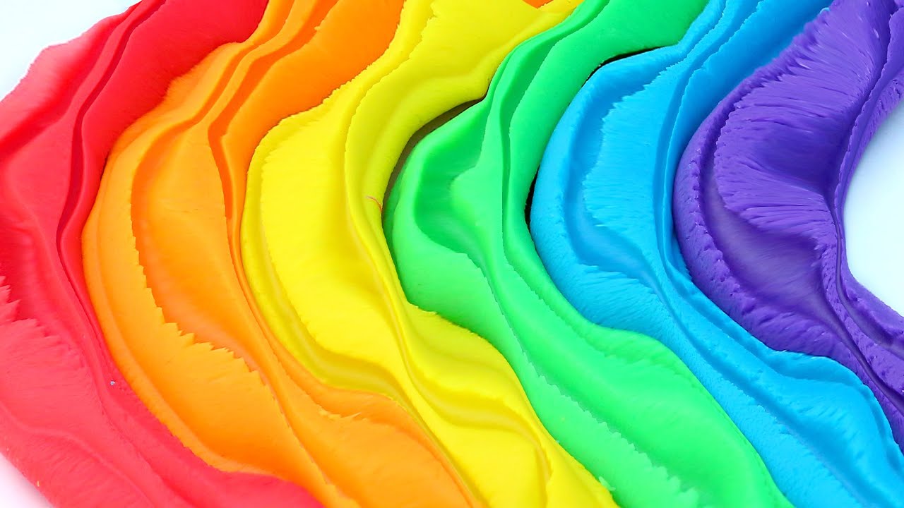 Modelling Clay Minions Molds Play Doh Rainbow Curls Rainbow Roller Pin Fun and Creative Kids Learn
