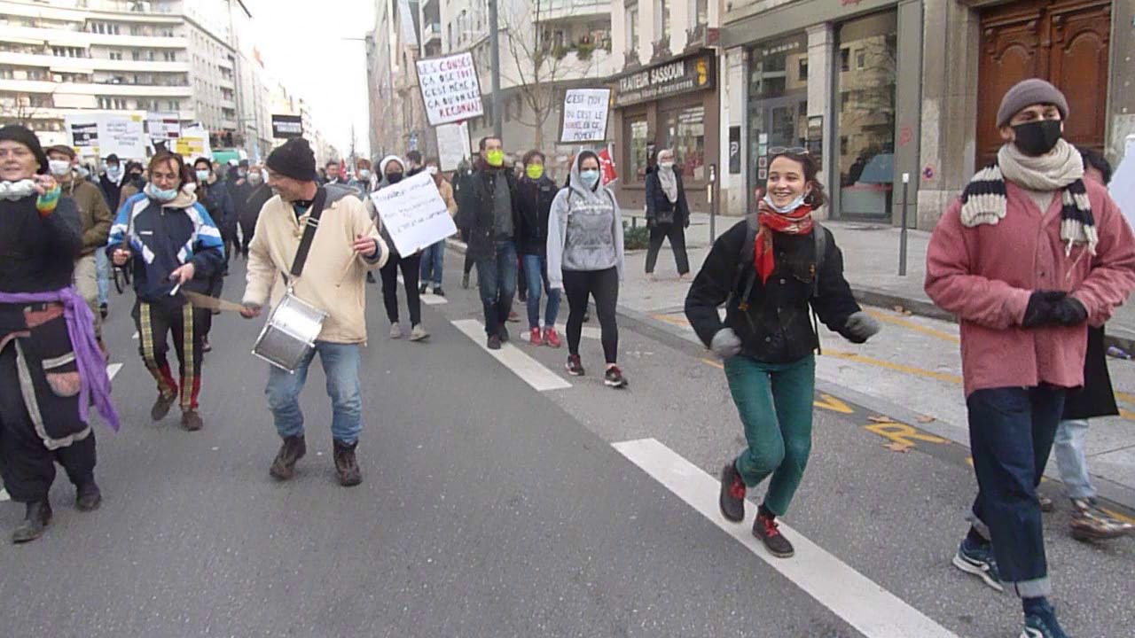 Liberté d'informer Lyon 16 01 2021 Batucada ROR