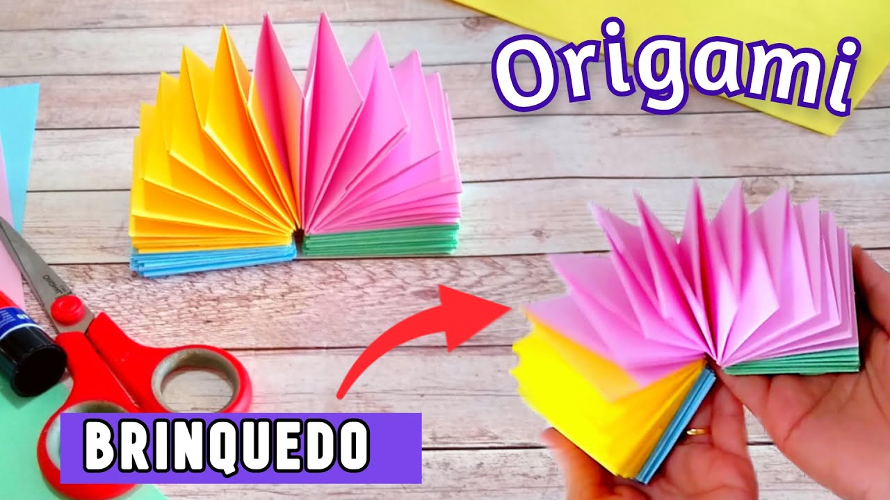Como fazer brinquedo de papel - Origami Mola maluca - F&aacute;cil #shorts
