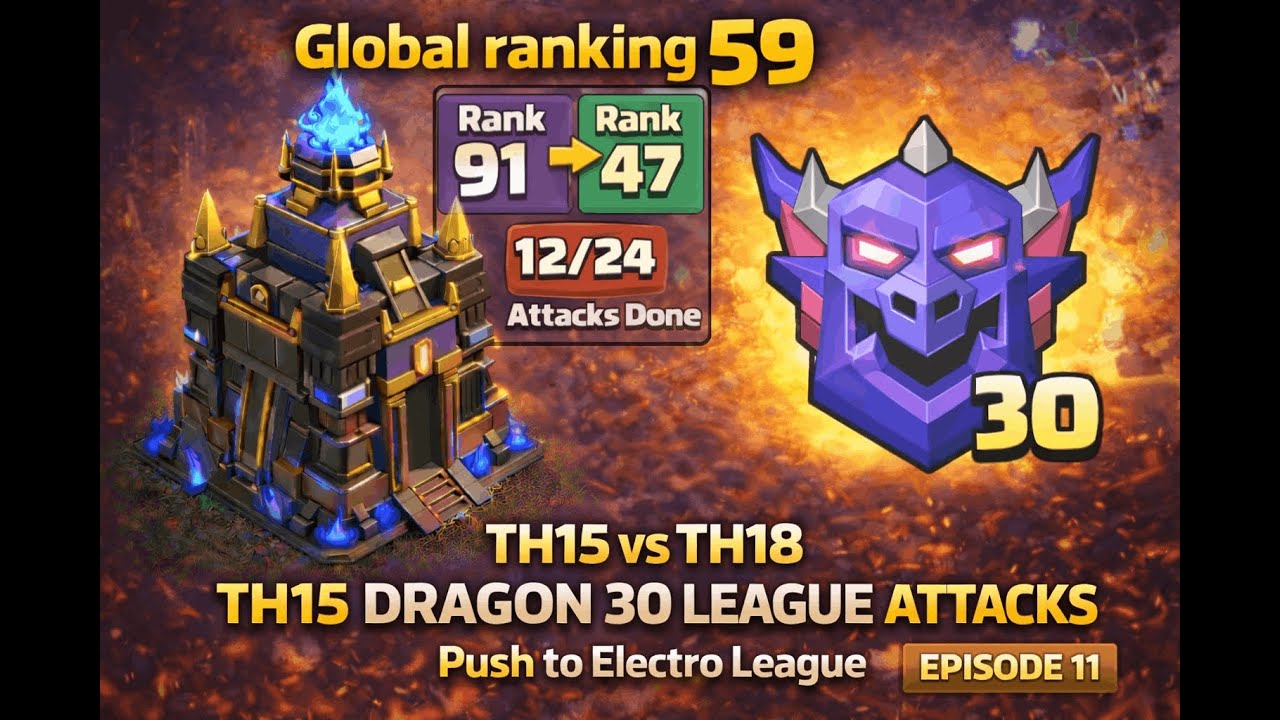 TH15 vs TH18 🔥 | All Triples | Dragon 30 League | Episode 11