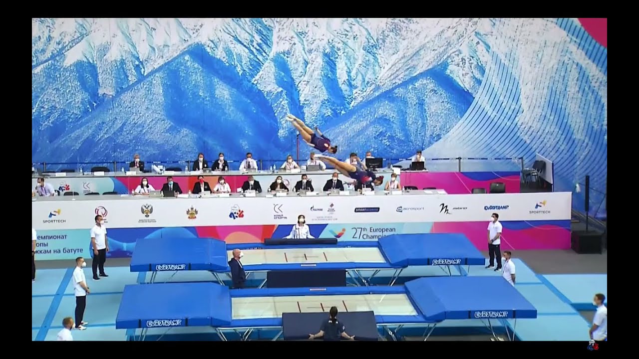 CISAG : Trampoline - Championnat d'Europe 2021 à Sotchi - Synchro Isalyne/Thaïs