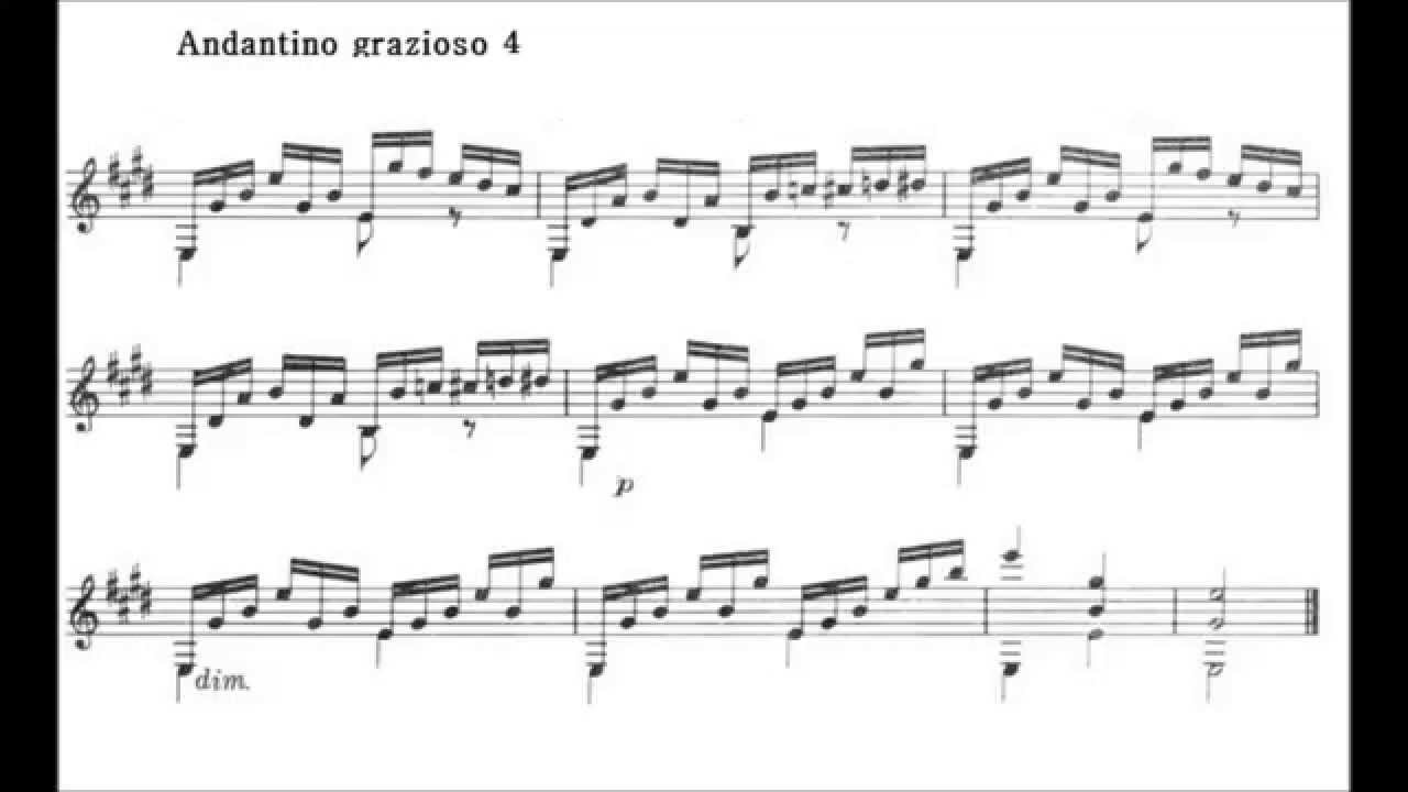 Matteo Carcassi Op.59 No.40, Andantino grazioso