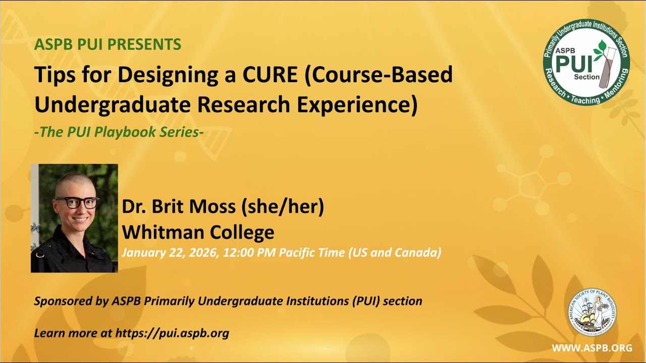 PUI Playbook Series: Tips for Designing a CURE (Course-Based Undergraduate Research Experience)