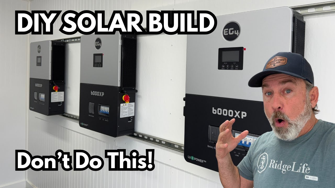 Mounting EG4 6000XP Inverters ALONE | Don't Make This MISTAKE! | 24kw Off Grid Solar Build | DIY