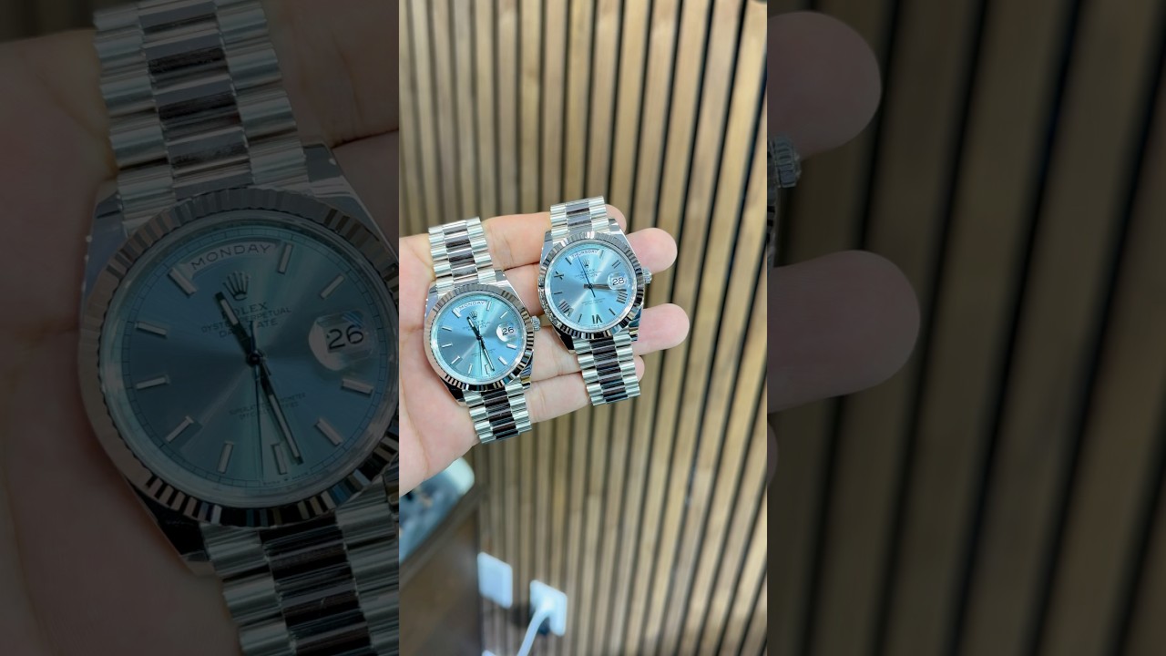 Rolex DayDate Platinum Ice Blue Dial #patek #patekphillipe #rolex #audemarspigute #rare