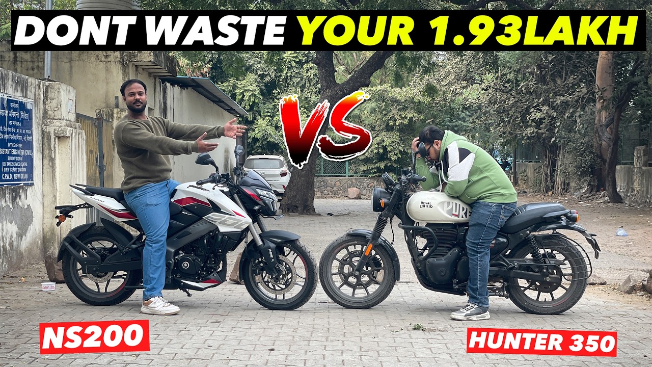 Bajaj NS200 VS Royal Enfield HUNTER 350 Comparision Detail ! ! Which One Should You Buy