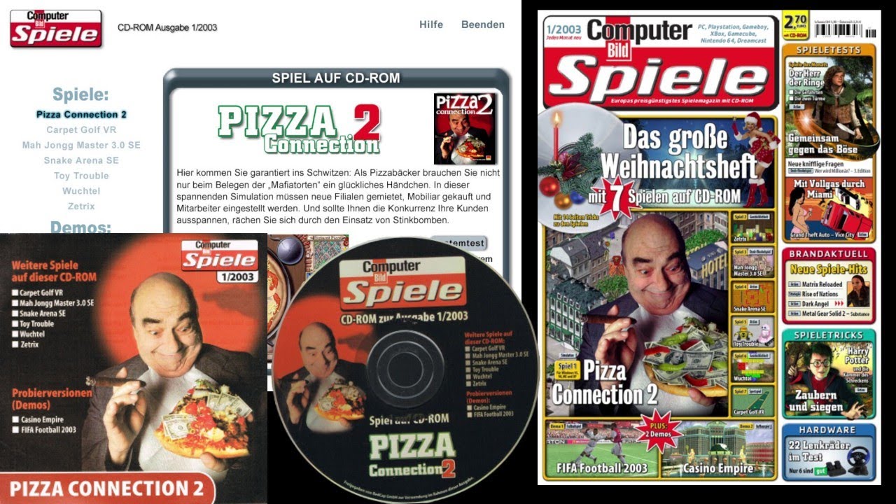 Die Computer Bild Spiele 1/2003 (1 CD mit Pizza Connection 2)